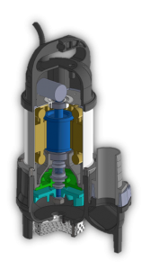 水中ポンプ B 3D図